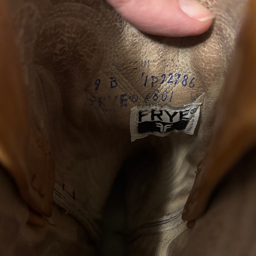 Women’s Vintage Frye Tan Leather Western Boots Size 9B - Picture 7 of 8